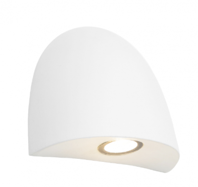 MORA 6W 3CCT IP54 WALL LIGHT. WHITE